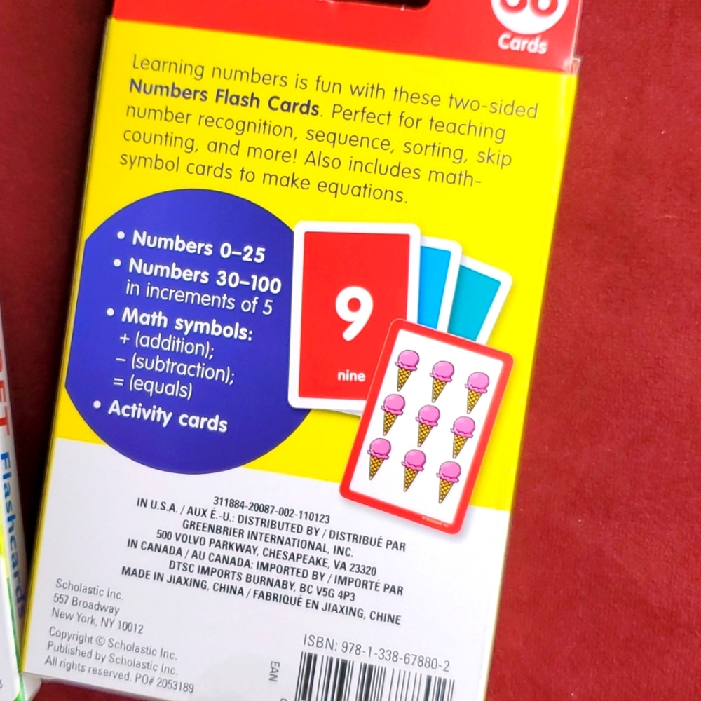 Alphabet & Numbers‎ Flashcards - Picture 3 of 3
